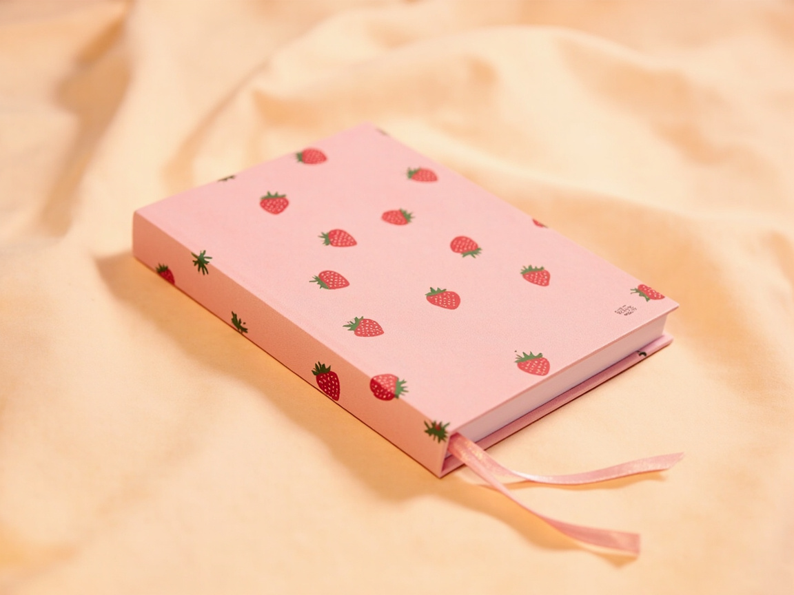 Strawberry Pattern Hardcover Notebook